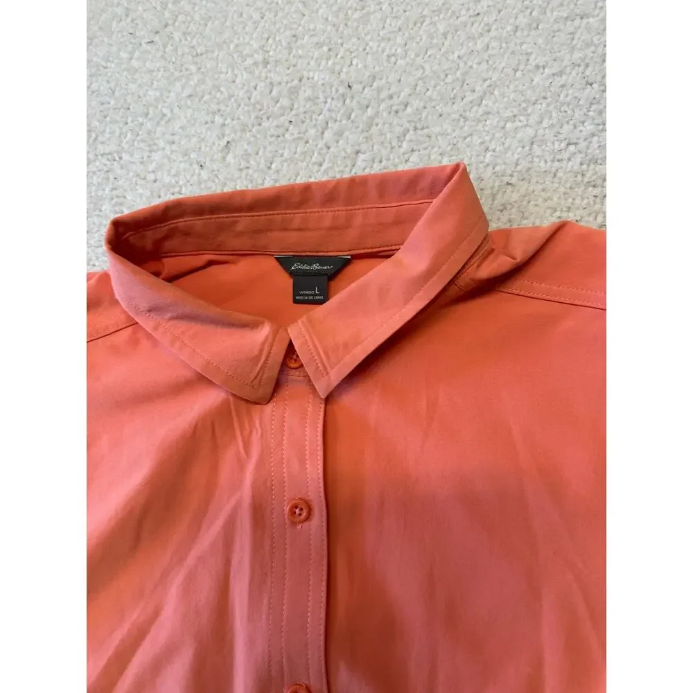 Eddie Bauer Womens Sleeveless Button Down Blouse Large